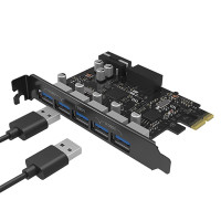 هاب USB3.0 پنج پورت PCI-E اوریکو مدل PVU3-5O2I-V1
