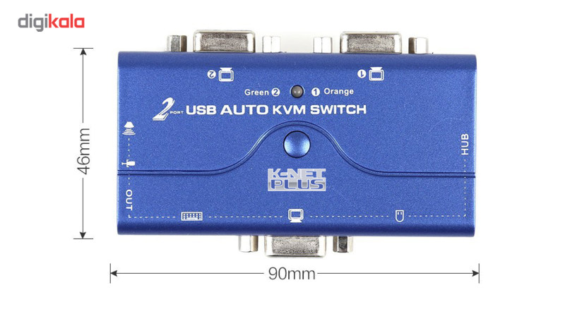 سوییچ KVM دو پورت USB کی نت پلاس مدلKPU622