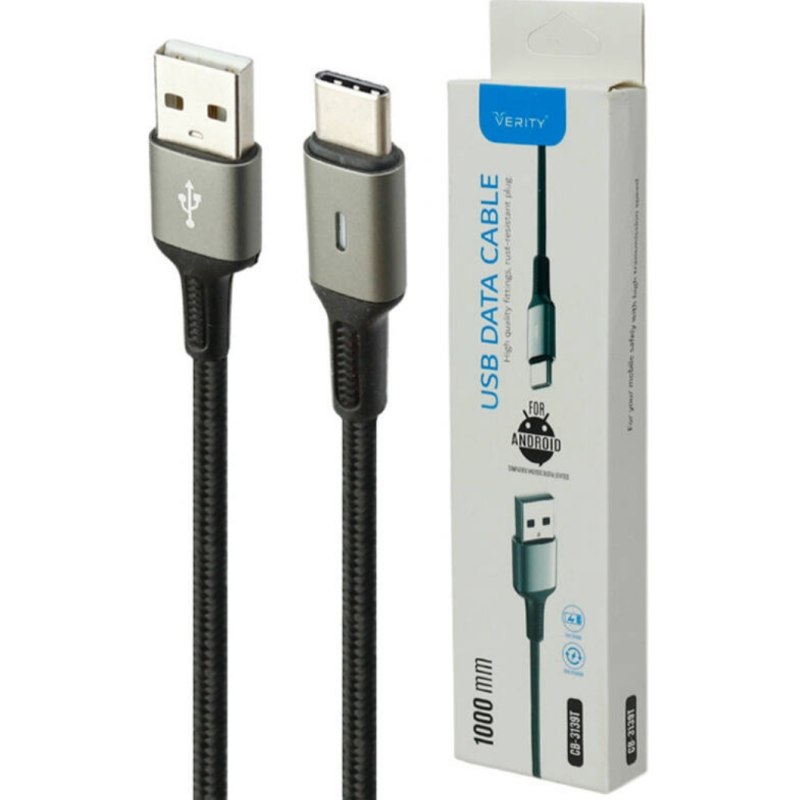 کابل تبدیل USB به USB-C وریتی مدل Cb3139T طول 1 متر