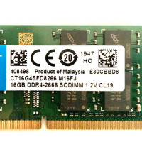 رم لپ تاپ DDR4 تک کاناله 2666 مگاهرتز CL19 کروشیال مدل SO_DIMM ظرفیت 16 گیگابایت