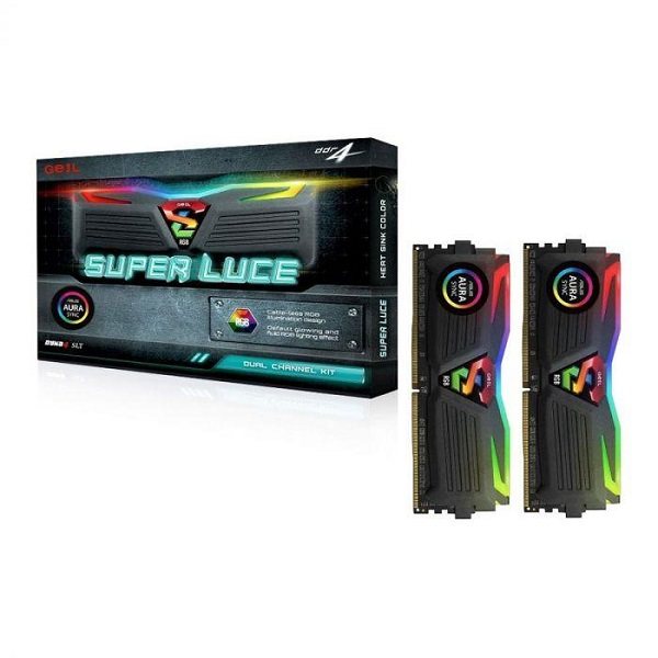رم دسکتاپ DDR4 دو کاناله 4133 مگاهرتز CL19 گیل مدل SUPERLUCE RGB ظرفیت 16 گیگابایت