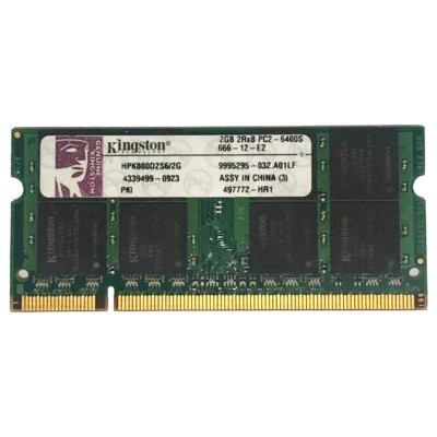 رم لپ تاپ DDR2 تک کاناله 800 مگاهرتز CL6 کینگستون مدل HPK800D2S6/2G ظرفیت 2 گیگابایت