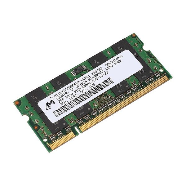 رم لپ تاپ DDR2 تک کاناله 667 مگاهرتز میکرون مدل PC2-5300 ظرفیت 2 گیگابایت